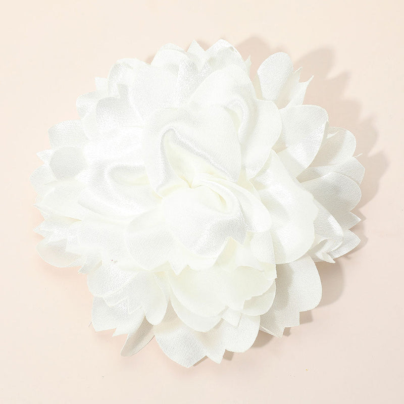 Oversized Statement Satin Floral Pin Brooch Hair Clip
