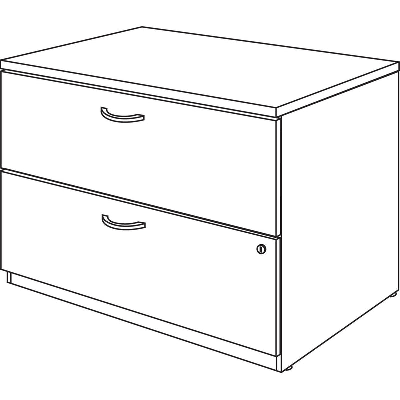 Bush Series C Lateral File, 2 Legal/Letter/A4/A5-Size File Drawers, Hansen Cherry/Graphite Gray, 35.75" x 23.38" x 29.88"