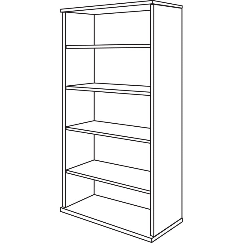 Bush Series C Collection Bookcase, Five-Shelf, 35.63w x 15.38d x 72.78h, Natural Cherry
