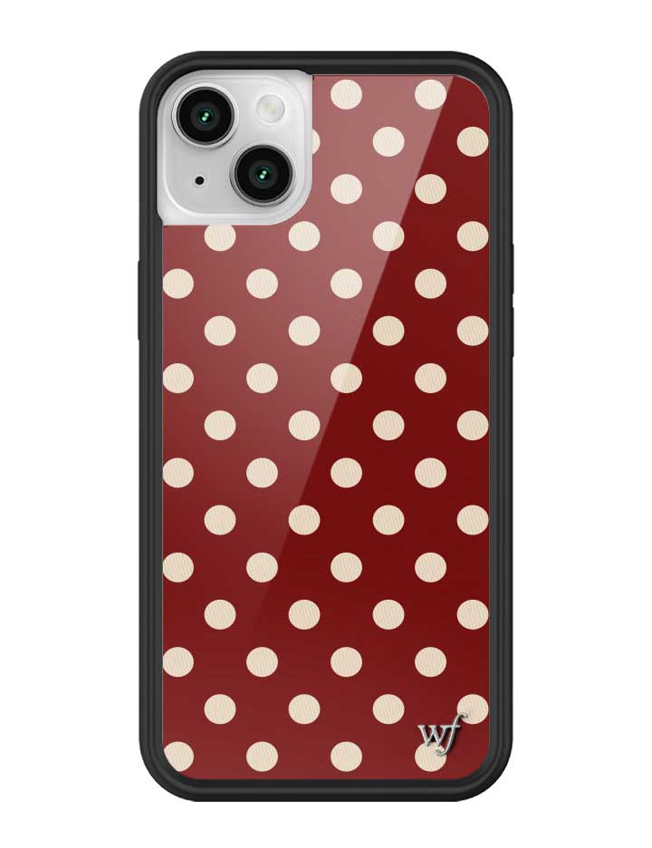 Polka Dot | Burgundy and Cream iPhone Case
