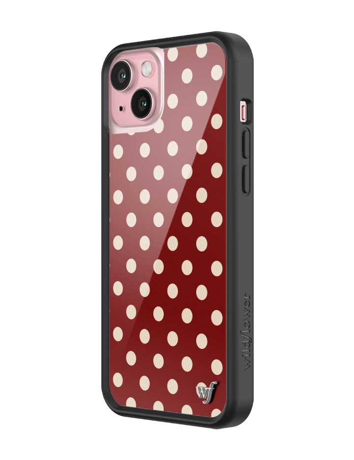 Polka Dot | Burgundy and Cream iPhone Case