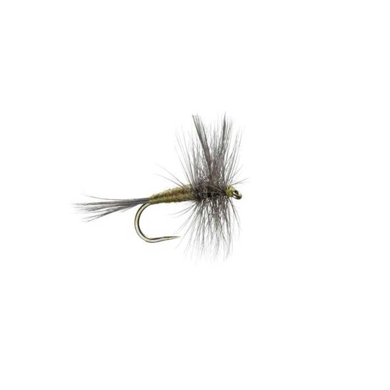 Barbless Blue Winged Olive BWO Trout Dry Fly - 6 Flies Size 14