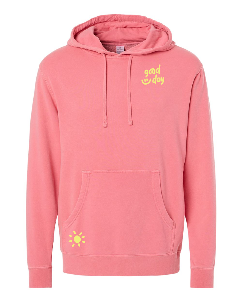 GOOD DAY HOODIE - Embroidered/Printed  Adult Pigment