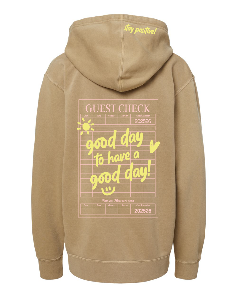 GOOD DAY HOODIE - Embroidered/Printed Youth Pigment