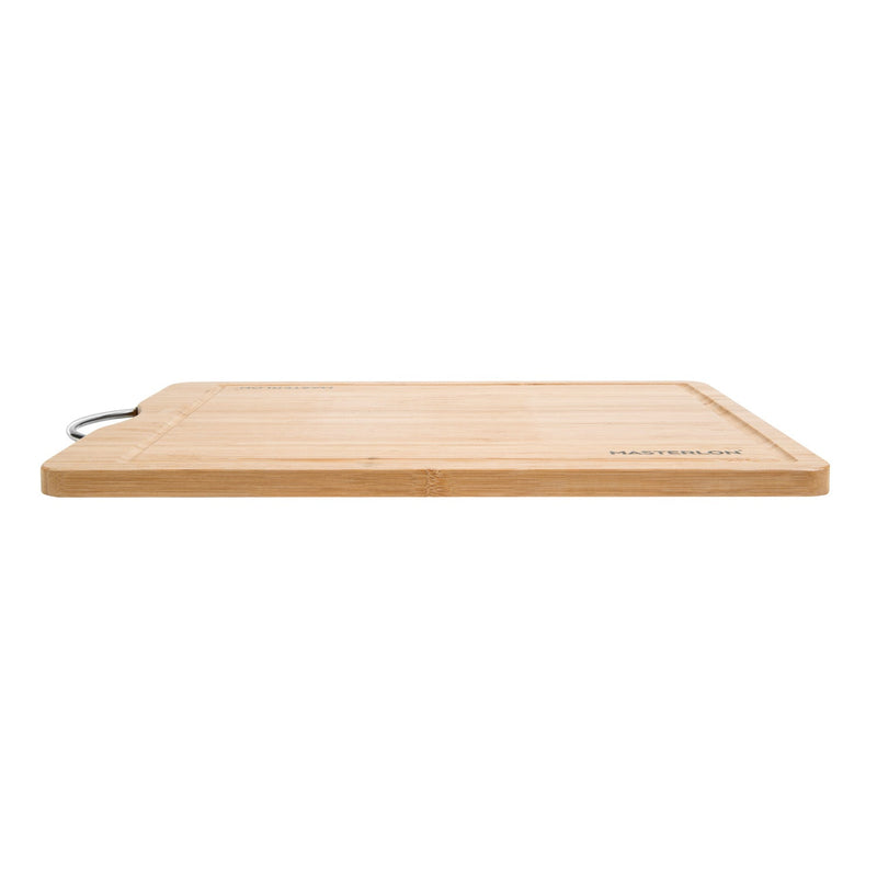 MASTERPAN 4-Pc Knife Set with Bamboo Cutting Board, 12x16" (30x40cm)