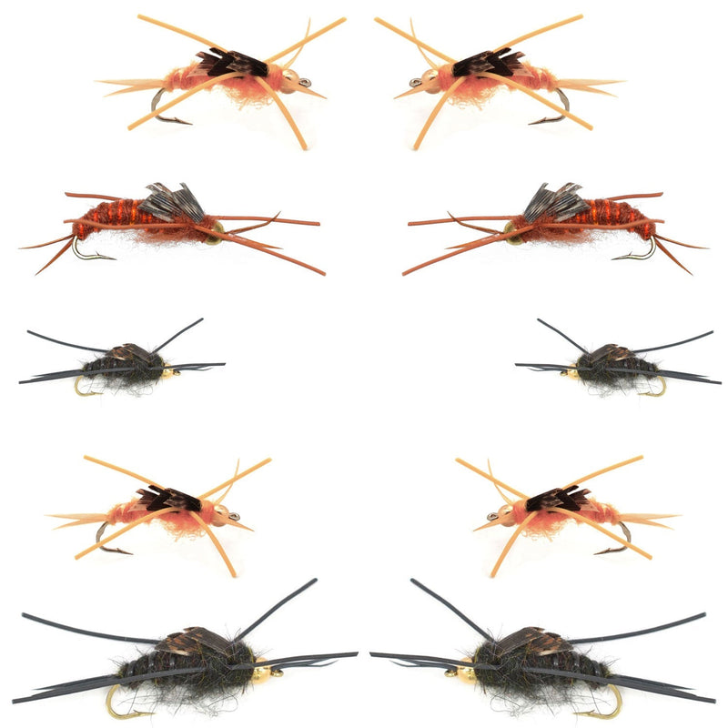 Basics Collection - Kaufmann's Tungsten Stonefly Nymphs 10 Flies  #4-12