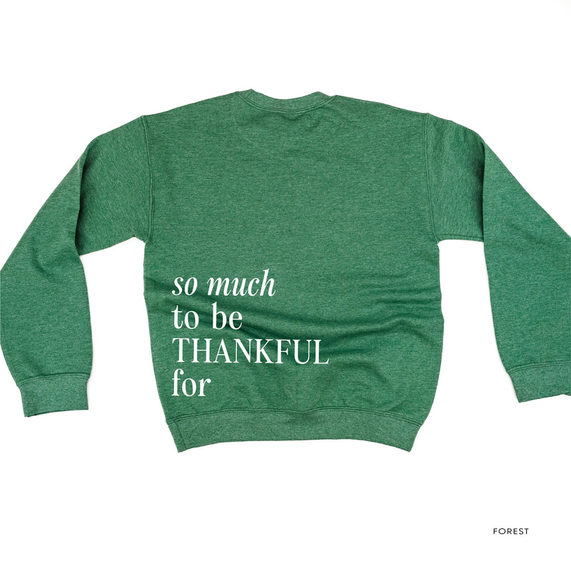 Embroidered/Printed BASIC Fleece - Tone on Tone - Thankful/So Much To be Thankful For (center&b)