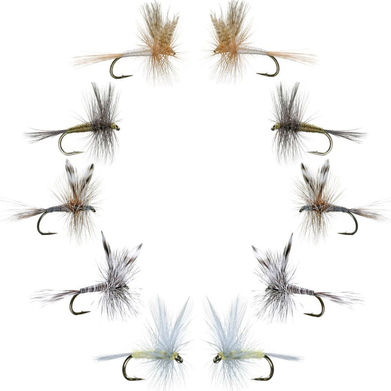 Basics Collection - Classic Dry Fly Assortment - 10 Flies - Sizes 12-16