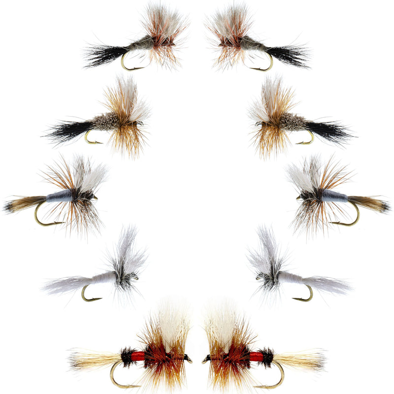 Basics Collection - Wulff Fly Assortment - 10 Flies - 5 Patterns - Sizes 10-14