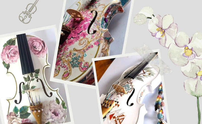 Butterfly White 1/4 Violin Outfit SUPER SAVINGS