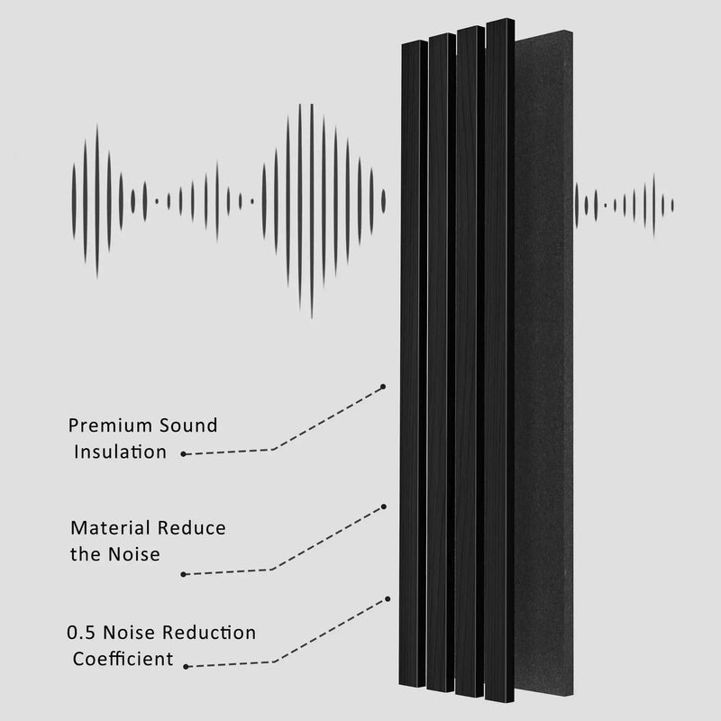 Solid Wood Acoustic Slat Wall Panels (Broad Strip)