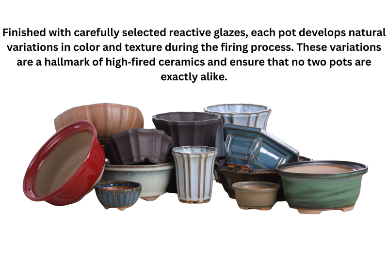 Willow Bonsai Ceramics 1.5 Inch Shito Bonsai Pot Set of 6 – Mini Handmade Ceramic Bonsai & Succulent Pots, High‑Fired Stoneware with Drainage, Made in USA (Set B)