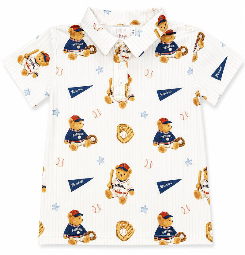 Boys Baseball Bears S/S Polo