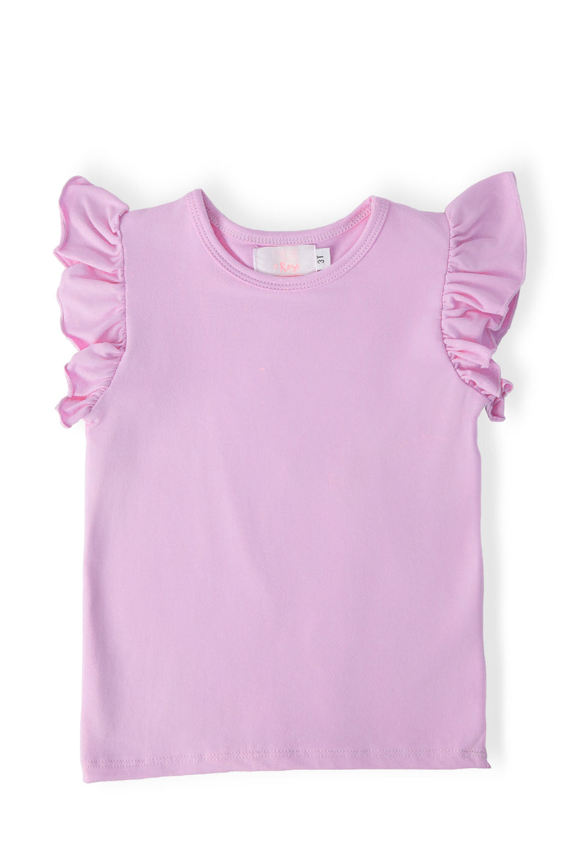 Bright Lilac S/S Ruffle Tee