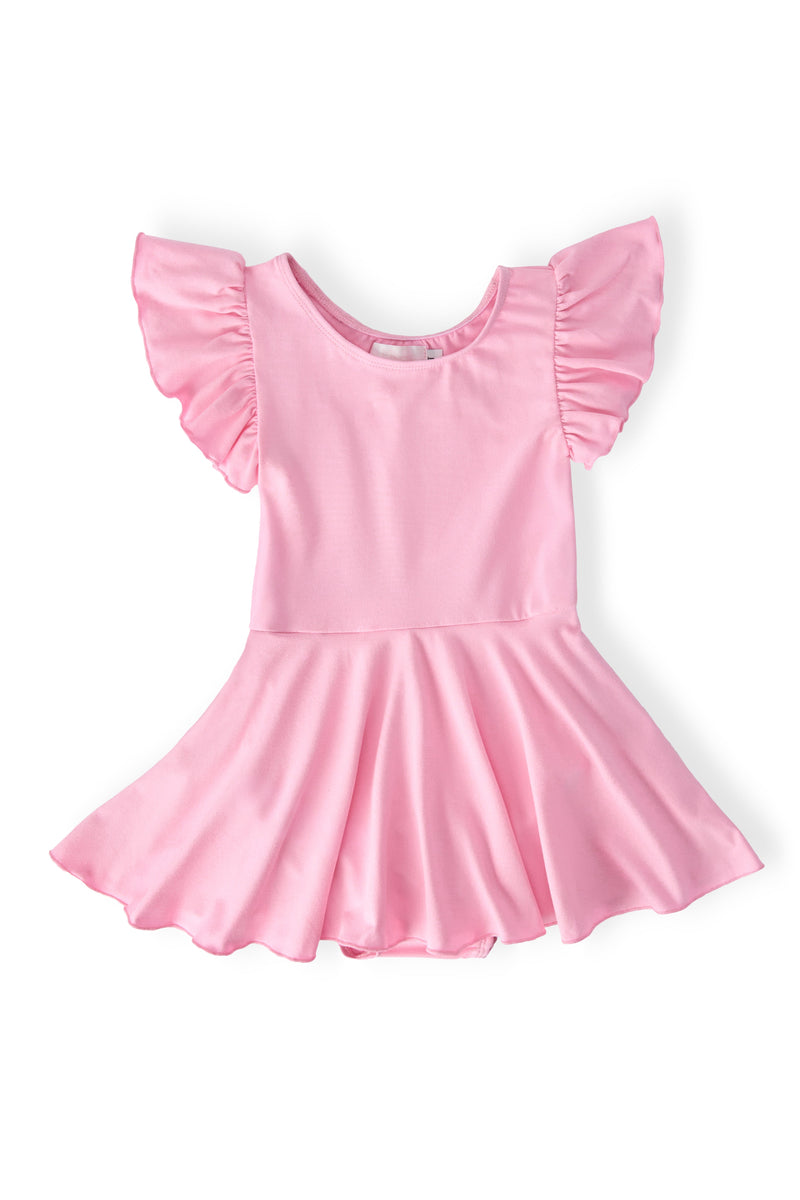 Bubblegum Pink S/S Twirl Leotard