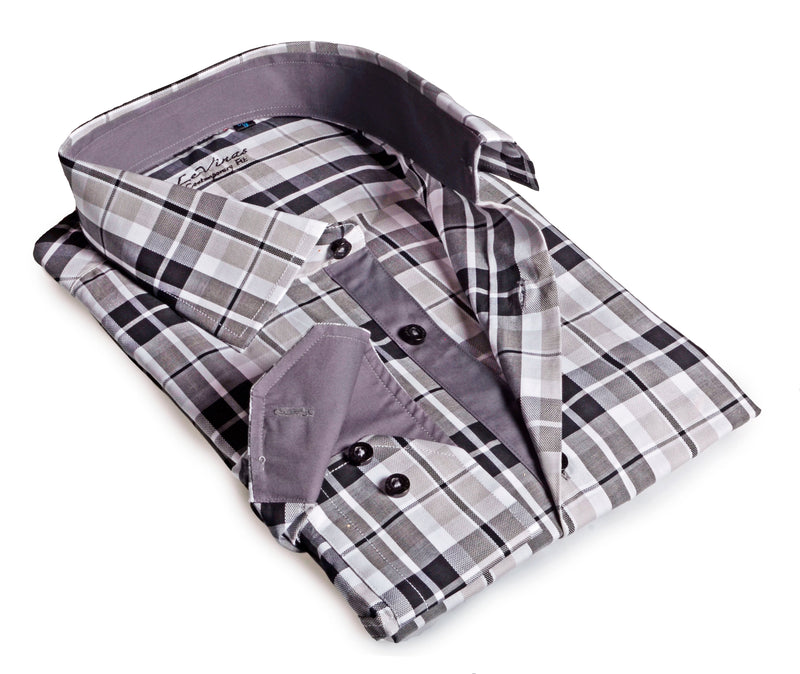 Button-Up Shirt //  - Contemporary Fit - contrast  trimming - final sale