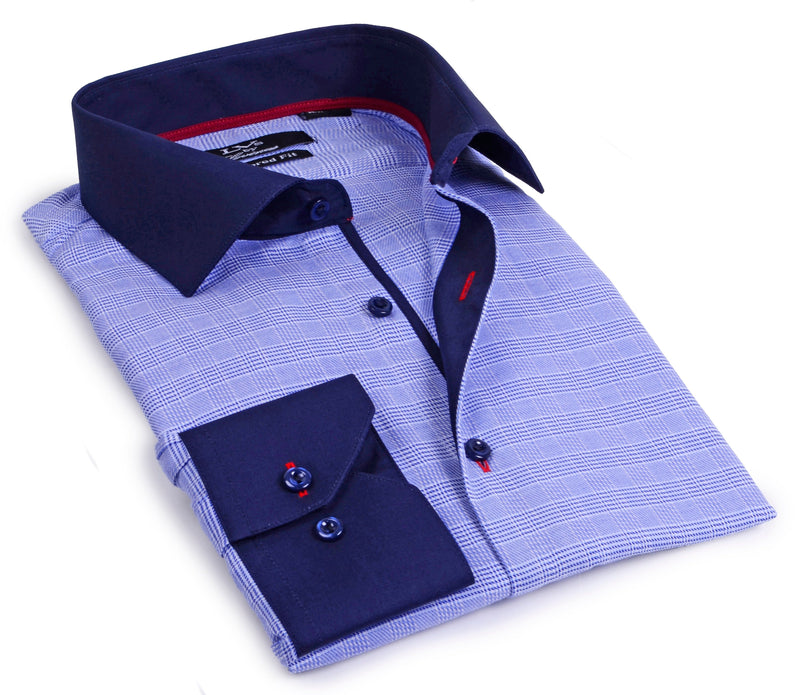 Button-Up Shirt //  - Tailored Fit - contrast  trimming - final sale