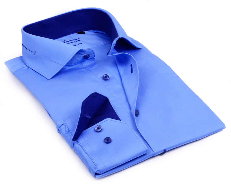 Button-Up Shirt //  - Tailored Fit - contrast  trimming - final sale