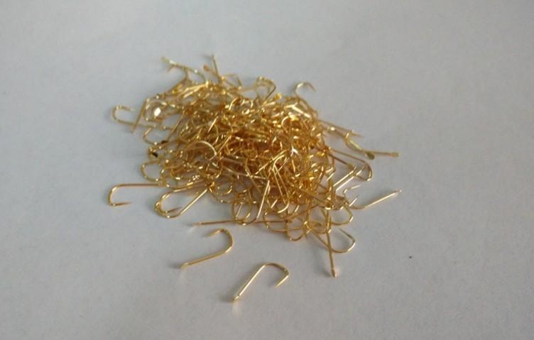 Rompin 100pcs fly fishing hook golden fishing hook small high carbon steel Fresh Water