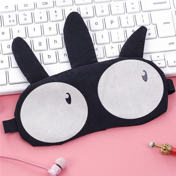 Cute Mask Soft Padded Sleep Travel Shade Cover