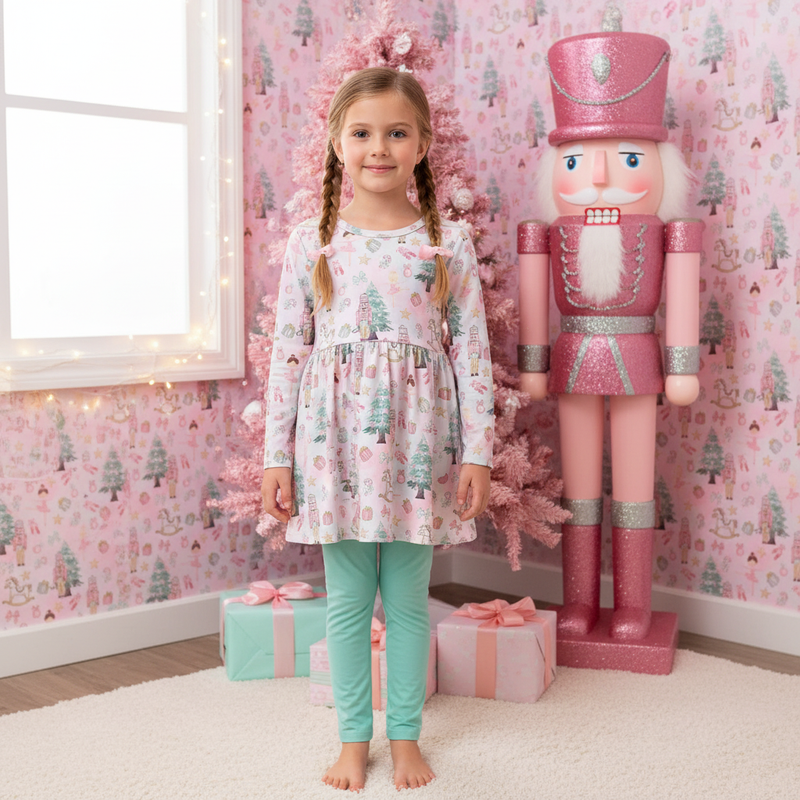 Mint Nutcracker two Piece set