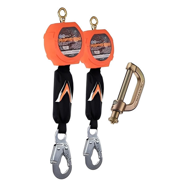 Dual Pygmy Hog Self Retracting Lifelines Steel Snap Hook with Connector Kit - All Lengths