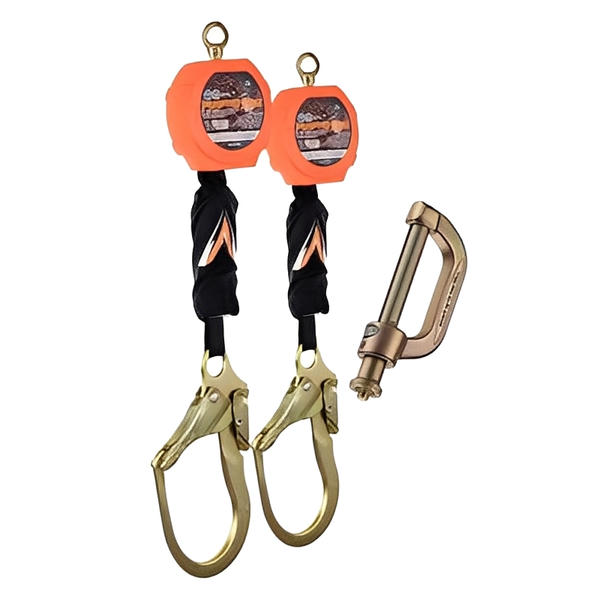 Dual Pygmy 11 ft Pygmy Hog Self Retracting Lifeline With Snap/Peri/Rebar Hooks