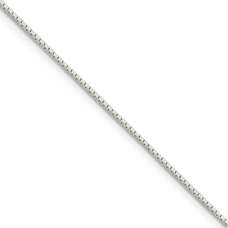 1mm Sterling Silver, Mirror Box Chain Necklace