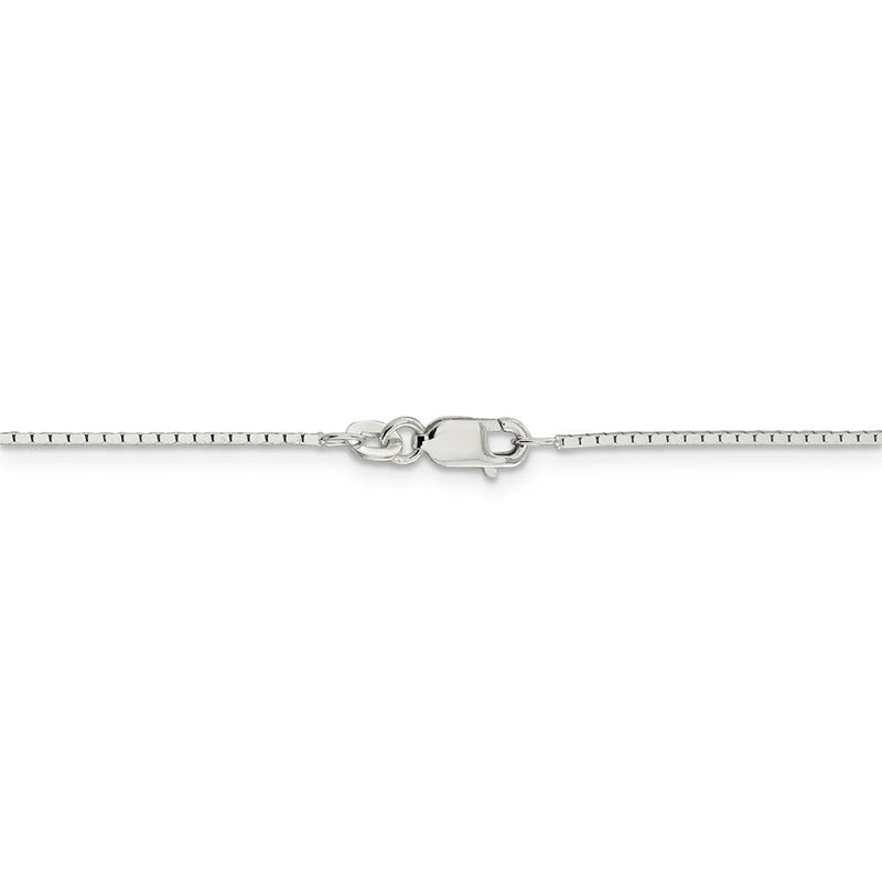 1mm Sterling Silver, Mirror Box Chain Necklace