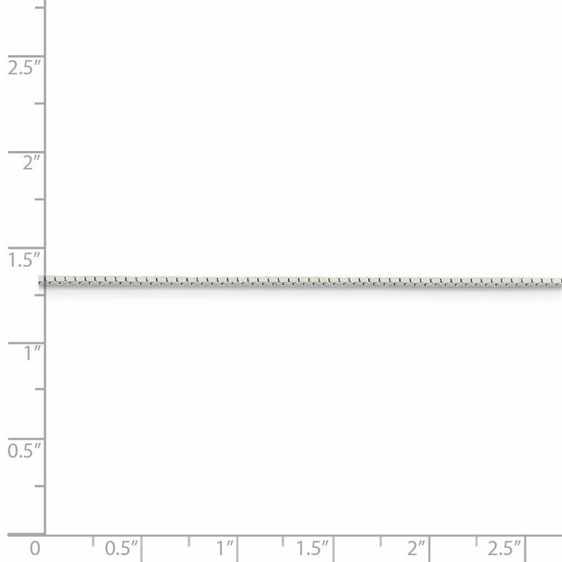1mm Sterling Silver, Mirror Box Chain Necklace