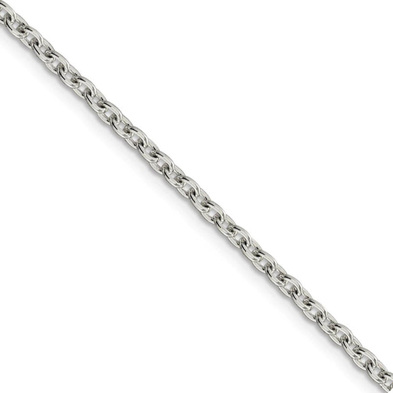 2.75mm Sterling Silver Classic Solid Cable Chain Necklace