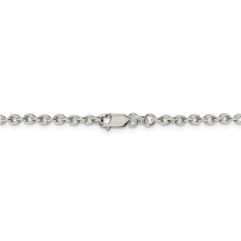 2.75mm Sterling Silver Classic Solid Cable Chain Necklace