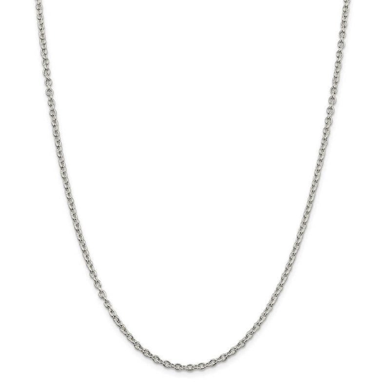2.75mm Sterling Silver Classic Solid Cable Chain Necklace