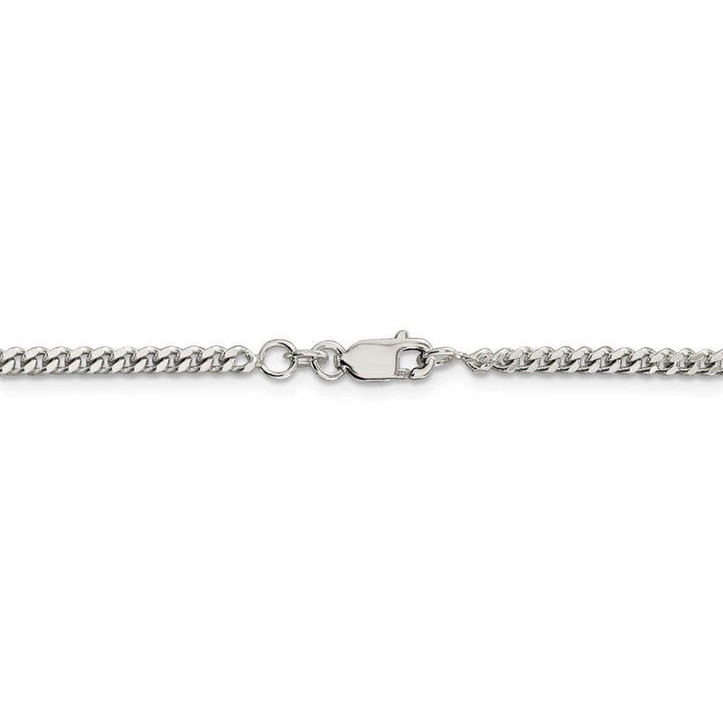 3mm Sterling Silver, Solid Curb Chain Necklace