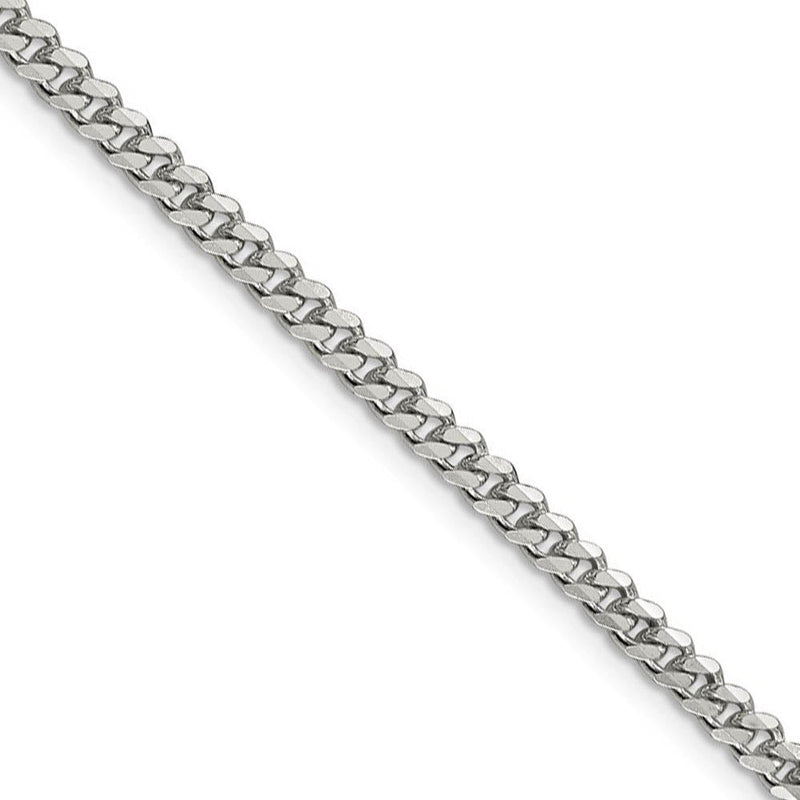 3.5mm Sterling Silver Solid Classic Curb Chain Necklace