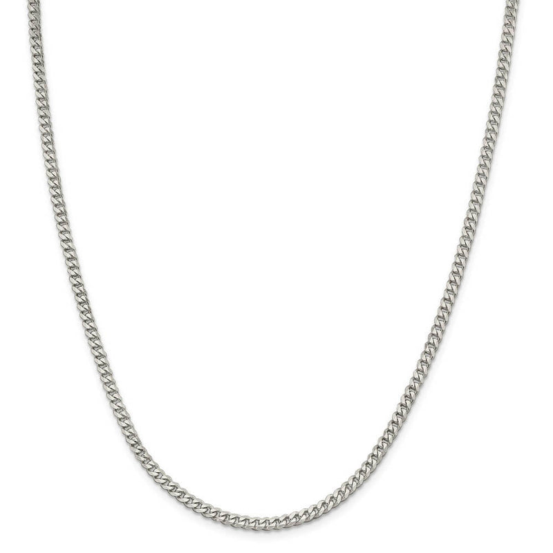 3.5mm Sterling Silver Solid Classic Curb Chain Necklace