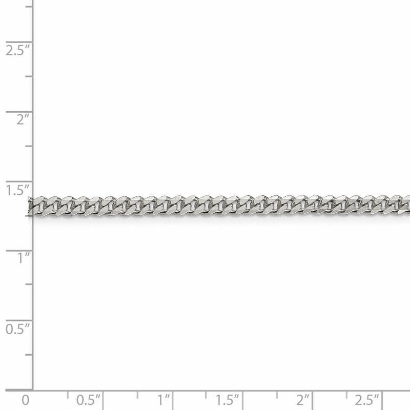 3.5mm Sterling Silver Solid Classic Curb Chain Necklace