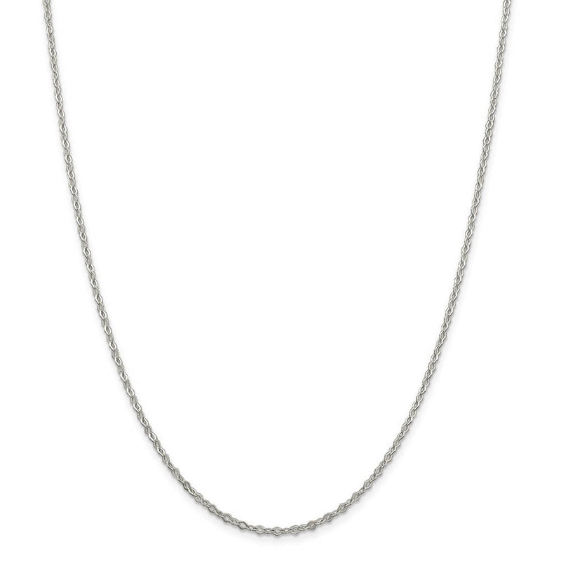 2.25mm Sterling Silver, Fancy Pendant Chain Necklace, 20 Inch