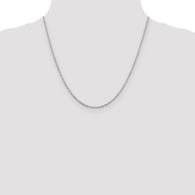 2.25mm Sterling Silver, Fancy Pendant Chain Necklace, 20 Inch