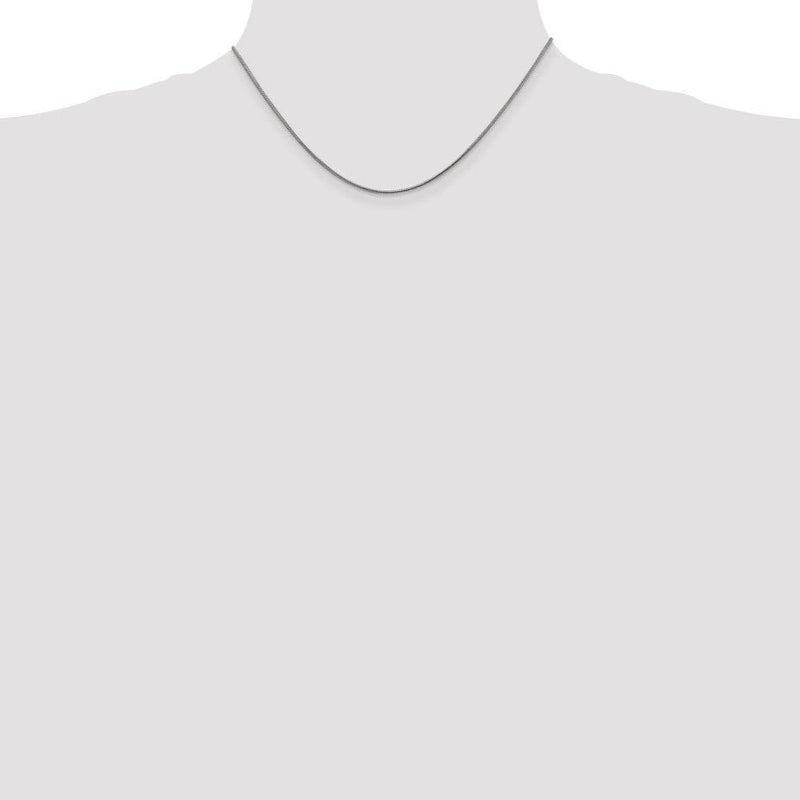 1.2mm Sterling Silver, Round Solid Snake Chain Necklace