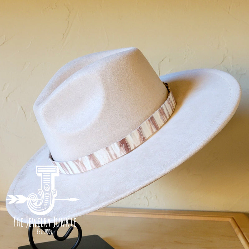 **White Chateau Embossed Leather Hat Band Only 950t