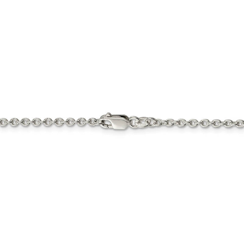 2.25mm Sterling Silver Classic Solid Cable Chain Necklace