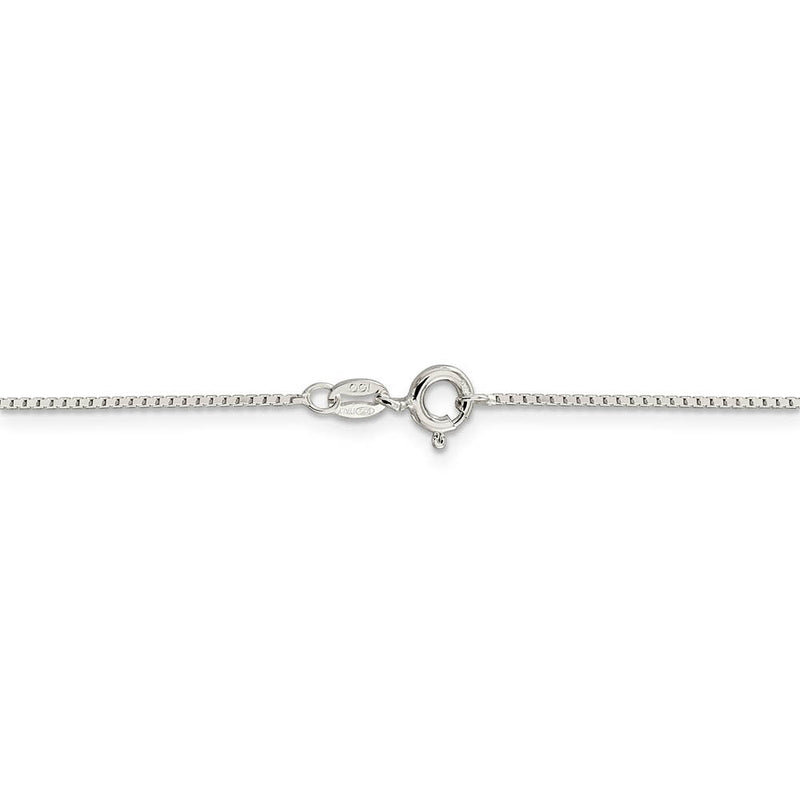 1mm Sterling Silver, Mirror Box Chain Necklace