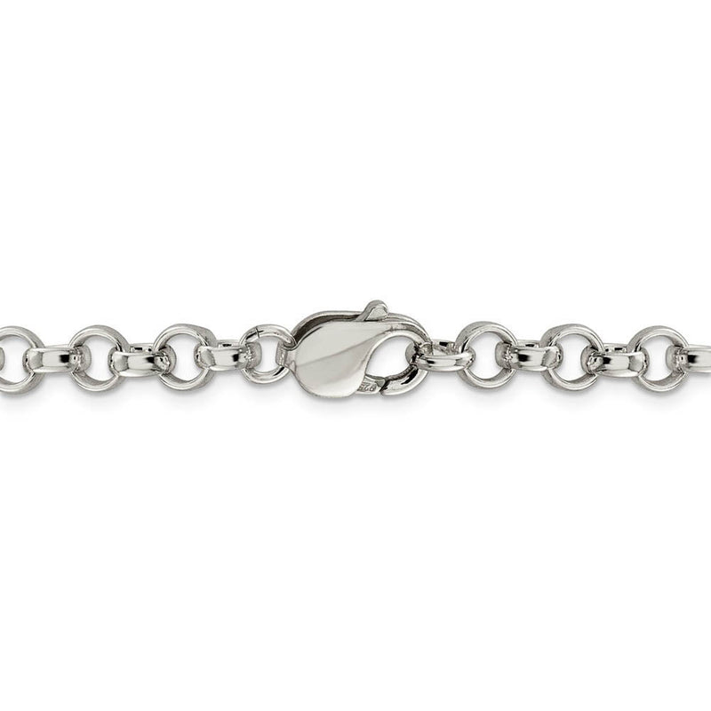 6.75mm Sterling Silver Solid Belcher (Rolo) Chain Necklace