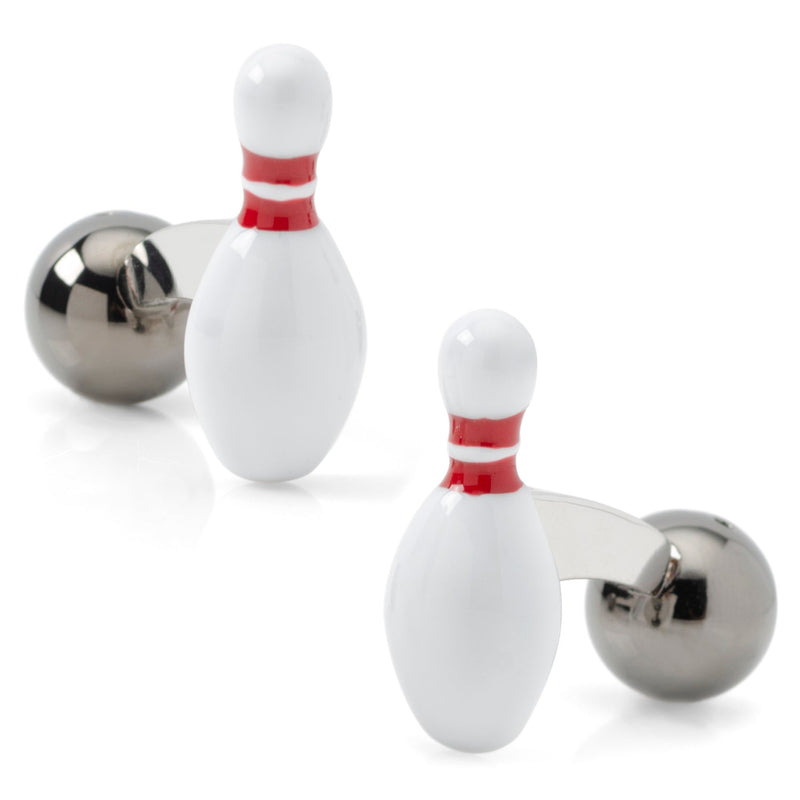 Bowling Pin & Ball 3D Cufflinks