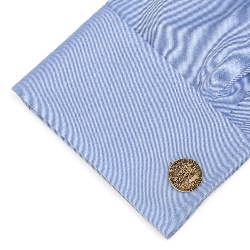 California Seal Embossed Cufflink