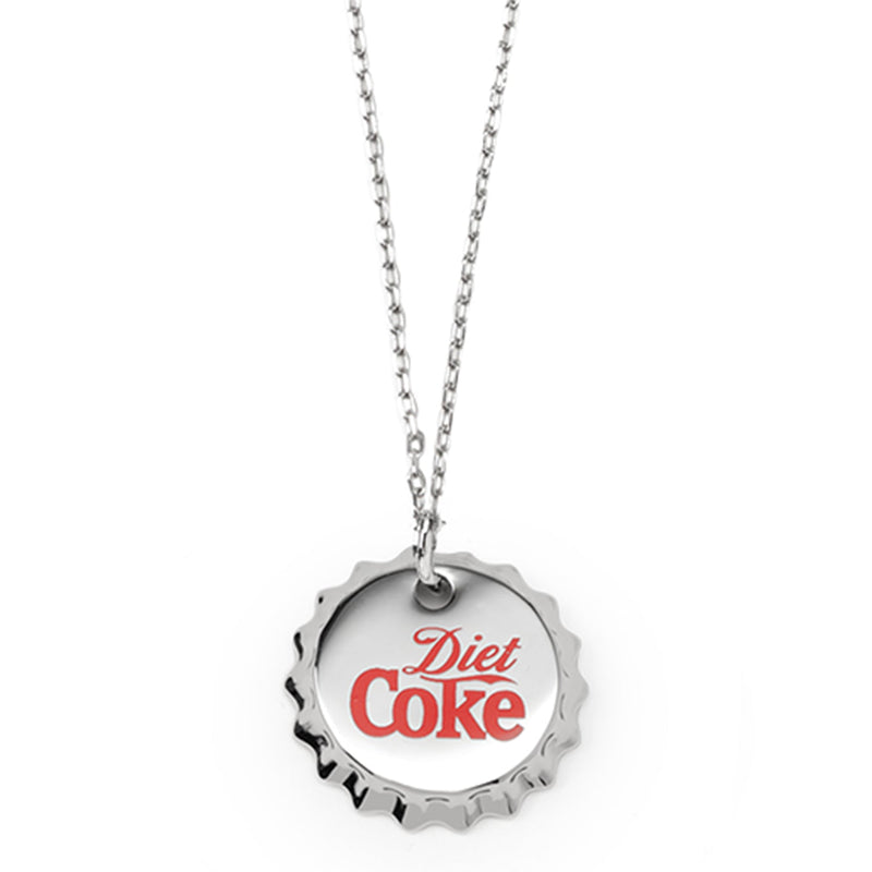 Diet Coke Bottle Cap Red Necklace