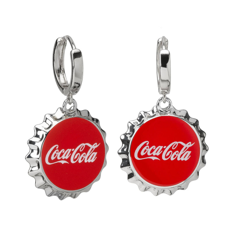 Coca-Cola Red Bottle Cap Earrings