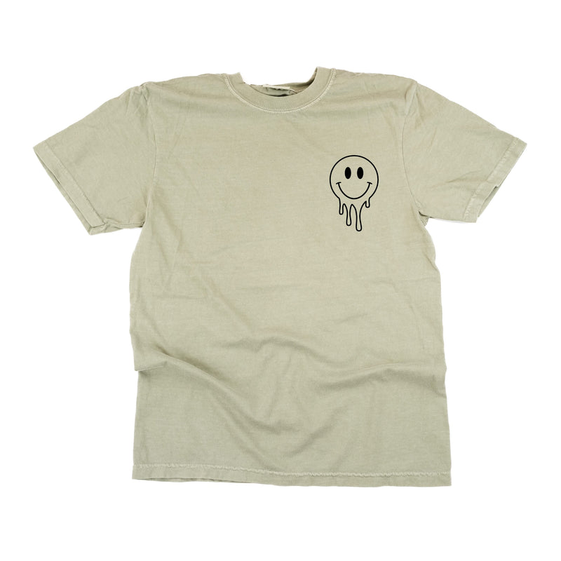 Living My Best Home School Life - Melty Smiley (pf & b) - Comfort Colors Tee