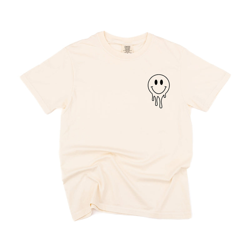 Living My Best Home School Life - Melty Smiley (pf & b) - Comfort Colors Tee